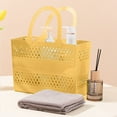 thumbnail image 4 of HOZADOIE Storage Basket Storage & Organization Bathroom Portable Bath Basket Bath Basket Student Bath Plastic Shower Shampoo Bathroom Storage Basket Bath Basket, 4 of 6