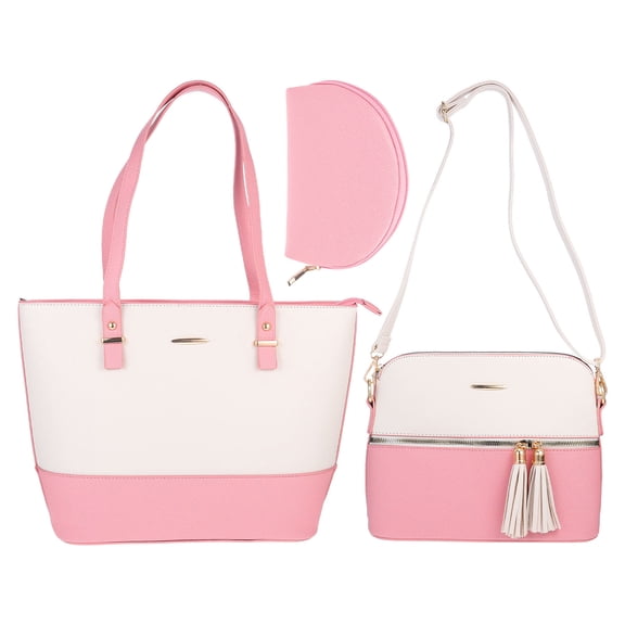 Soimiss 1 Set Tote Shoulder Bag for Women Large Capacity Waterproof PU Handbag Assorted Color