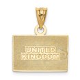 thumbnail image 3 of 14K and White Rhodium Solid Enameled United Kingdom Flag Pendant, 3 of 4