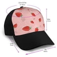 thumbnail image 2 of Yiaed Cute Strawberry C Print Baseball Cap Dad Hat Polo Style Plain Blank Adjustable Size, 2 of 5