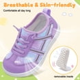 thumbnail image 5 of Barerun Toddler Shoes Boys Girls Non-Slip Tennis Shoes Flats,Wide, Pull-On, Square Toe,Purple,6 Toddler, 5 of 9
