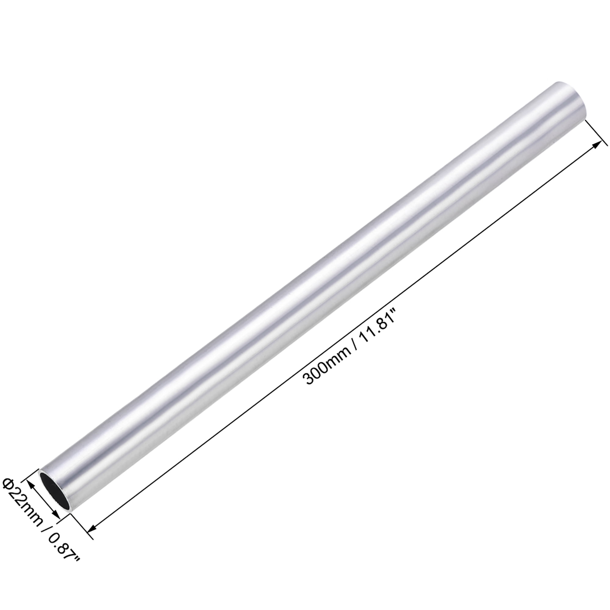 Uxcell 6063 Aluminum Round Tubes - 28mm OD, 25mm ID, 300mm Length, Seamless Straight Tubing, Pack Of 3