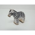 thumbnail image 3 of Zebra Wood Figurine Statue Stripe Horse Sculpture Ornament Decor Miniature Art Carve Small Animal, 3 of 5