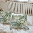 thumbnail image 4 of Tropical Plant Outdoor Waterproof Pillow Covers 20x20 Pack of 2 Green Leaf Palm Leaf Nature Decorative Outdoor Pillow Covers Square Cushion Cases for Patio Furniture Pergola Couch, 4 of 4