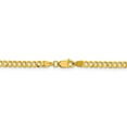 thumbnail image 4 of 14k Yellow Gold 3.7mm Solid Flat Cuban Curb Chain Necklace - with Secure Lobster Lock Clasp 16", 4 of 6