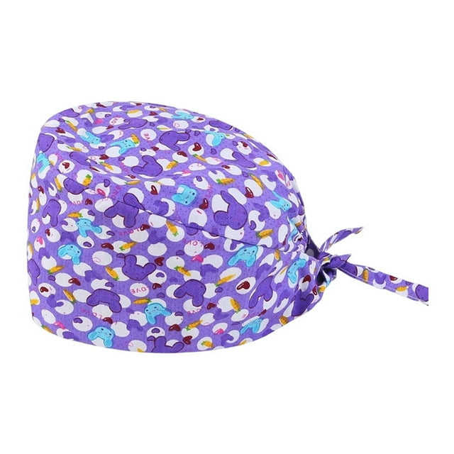 Unisex Scrub Hat Breathable Printed Doctor Cap For And Hospitality Use Style Everyday Comfort