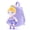 Purple Ballet, variant on Toddler Doll for Kindergarten Soft Plush Curly Hair Girl Ballerina Doll Pocket Pink 9"