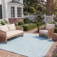 thumbnail image 6 of SAFAVIEH Courtyard Blazhe Chevron Indoor/Outdoor Area Rug, Aqua/Grey, 8' x 10', 6 of 16