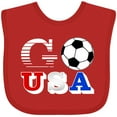 thumbnail image 3 of Inktastic Go, USA- Soccer, Football Boys or Girls Baby Bib, 3 of 4