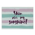 thumbnail image 1 of Saying Cutting Board, Horizontal Striped Setting with Sunshine Phrase on Foreground Love Romance Theme, Decorative Tempered Glass Cutting and Serving Board, Small Size, Multicolor, by Ambesonne, 1 of 1