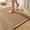 Brown, variant on Lanola Non-Slip Waffle Bath Mat Runner, Quick Dry Absorbent Long Bathroom Rug with Tassels for Hallway，20“X32”