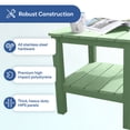 thumbnail image 3 of Krikacy Adirondack End table, Two-Tier HIPS All-Weather Outdoor Side Table,for Porch Deck,Green, 3 of 7