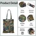 thumbnail image 3 of Floral Daisy Print Canvas Tote – Vintage Aesthetic Handbag for Beach or Commute, 3 of 3