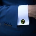 thumbnail image 3 of Saint Patrick's Day Stylish Cufflink Set for Business Attire, Made of Stainless Steel, for Formal Events, 3 of 6