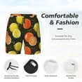 thumbnail image 5 of Lsque Mens Swim Trunks Orange Lemon Pattern - Bathing Suit Compression Liner - Beach Swim Shorts Swimwear - (S-3XL) - Stretch Quick Dry -X-Large, 5 of 9