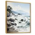 thumbnail image 2 of Designart "Beach Photo Mountain II" Nautical & Beach Floater Framed Canvas Print, 2 of 7