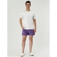 thumbnail image 3 of Pantalones cortos de natación con forro de malde color sólido con cintucon cordón pahombre Púrpu30, 3 of 6