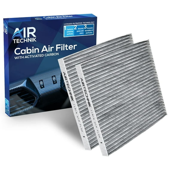 AirTechnik CF11819 Cabin Air Filter w/Activated Carbon 2 Pack Fits Chevy Captiva, Equinox, GMC Terrain, Hyundai Azera, Santa Fe, Sonata, KIA Cadenza, Optima, Sedona, Saturn Vue - 20901295