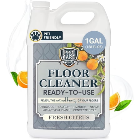 Procare Citrus Floor Cleaner (Made in USA) | Tile, 128 Fl Oz (Pack of 1)