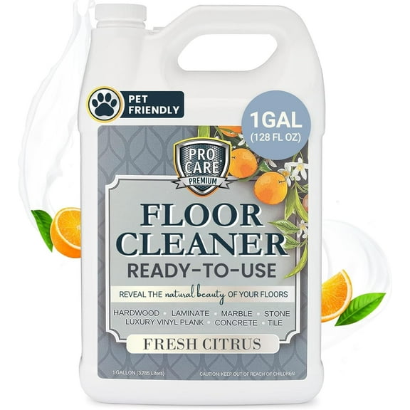 Procare Citrus Floor Cleaner (Made in USA) | Tile, 128 Fl Oz (Pack of 1)