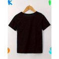 thumbnail image 2 of Boys' 100 Days to School T-Shirt - Soft, Comfortable, All Season Black/ White Footballt-Shirt with Colorful School Theme Pattern Boys' T-Shirt, 2 of 6
