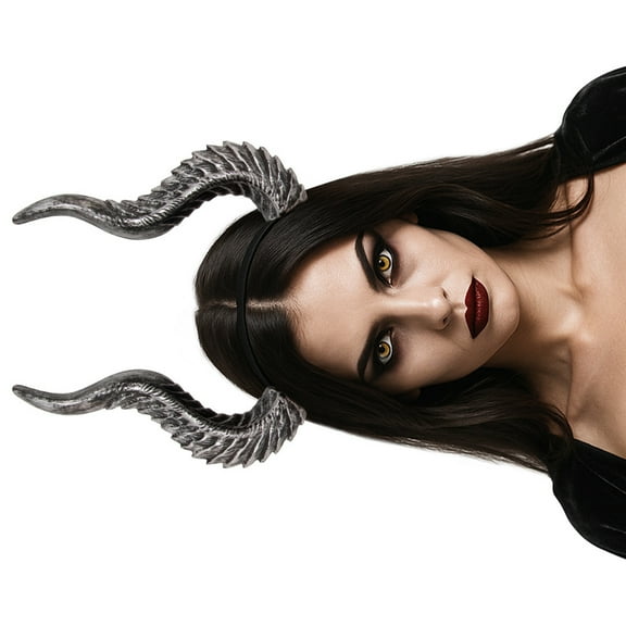 Unique Punk Hairband With Devil Horn Design Fashion Hair Ornament Adjustable Headpiece For Parties Weddings Daily Wear