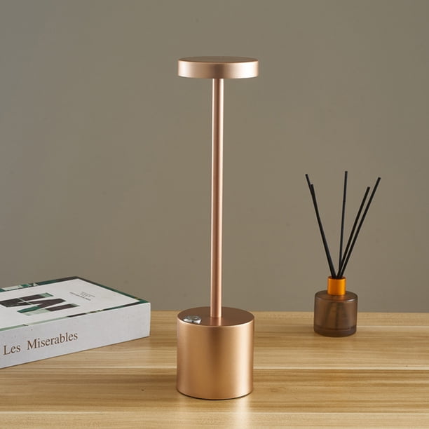 Lámpara De Mesa Led Lámpara de escritorio LED moderna Luz de escritorio de protección ocular para Hotel Cafe Bar (oro rosa) Sywqhk Libre de BPA