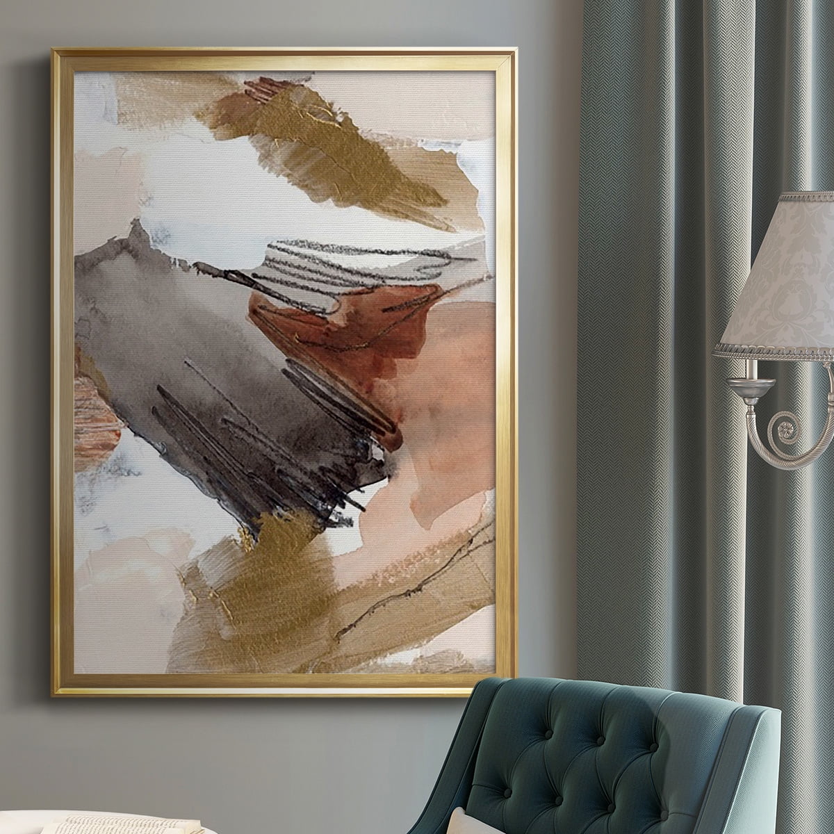 Antique Gold III Premium Framed Print, in Gold, Black, or Silver - Ready to Hang