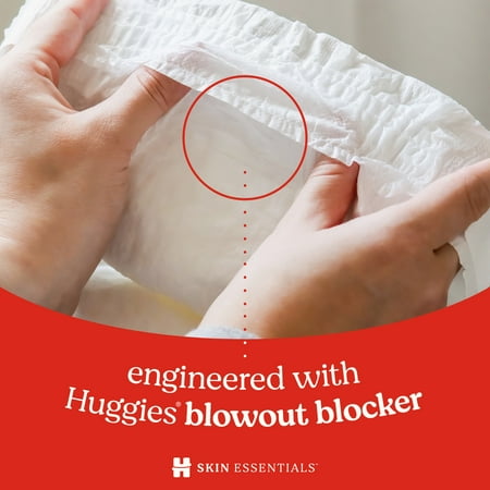 Huggies Skin Essentials Baby Diapers for Sensitive Skin, Size 4 (22-37 lbs), 52 Ct (Select for More)