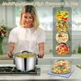 thumbnail image 3 of 6 Quart Stainless Steel Stockpot with Deep Fryer Basket, Stainless Steel Pot with Lid, 6QT Large Stock Pot, Induction Ready, Compatible with All Stoves, Dishwasher Safe, 3 of 6