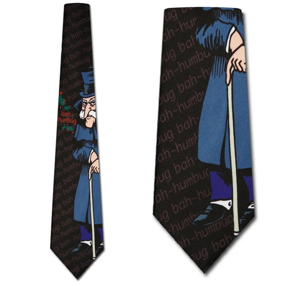 Scrooge Bah Humbug Necktie Mens Tie