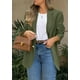 thumbnail image 4 of Blazer PRETTYGARDEN 2025 para mujer, casual, de negocios, color verde militar, 4 of 5