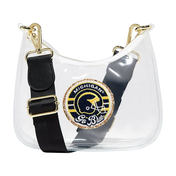 Stoney Clover Lane Michigan Wolverines Clear Curved Crossbody