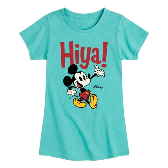 Disney - Mickey Mouse - Hiya! - Toddler & Youth Girls Short Sleeve Graphic T-Shirt