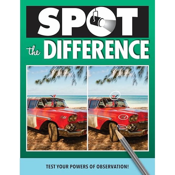 Pre-Owned Spot The Difference Puzzle Books, Picture Puzzle Books for Adults and Kids with Over 15 Picture Puzzles, Train Your Brain with Fun Puzzle Activities for All Ages, Volume 4