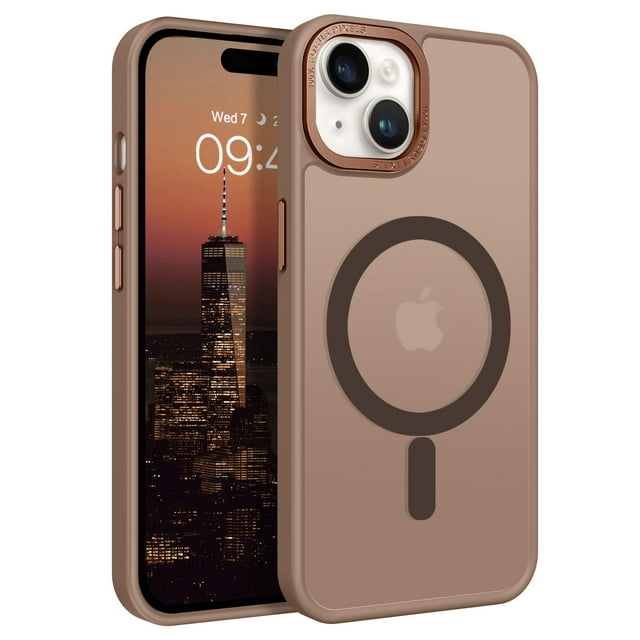Funda de teléfono BENTOBEN para iPhone 15 6.1 con MagSafe Cocoa Brown