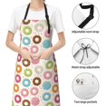 thumbnail image 4 of Kdxio Colorful Donuts Apron with Pockets Adjustable Kitchen Aprons for Men Women Waterproof Aprons for Cooking,Drawing,Crafting, Baking Household Cleaning, 4 of 8