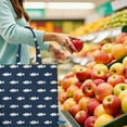 thumbnail image 4 of Foldable Tote Bag with Coral Reef & Tropical Fish Design - Durable, Eco-Friendly & Machine Washable Reusable Grocery Bag for Busy Parents & Students, 4 of 6