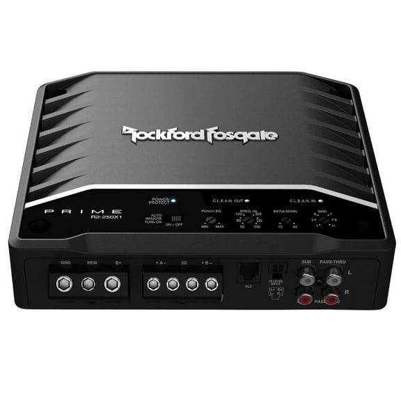 Restored Rockford Fosgate R2-250X1 250W RMS Prime Series Mono Subwoofer Amplifier (Refurbished)
