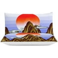 thumbnail image 3 of HAHDAXIA Mountain Bedding Solid Comforter Set for All Seasons,3 Pieces(1 Comforter+2 Pillowcases),Soft Microfiber Bedding Set Full(79"x90"), 3 of 7