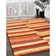 thumbnail image 3 of Ahgly Company Machine Washable Indoor Round Contemporary Beer Orange Area Rugs, 4' Round, 3 of 7