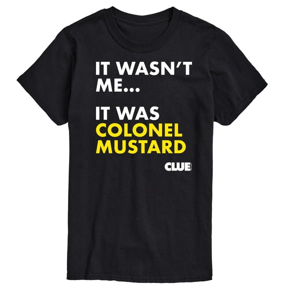 Clue - It Wasnt Me It Was Colonel Mustard - Men's Short Sleeve T-Shirt