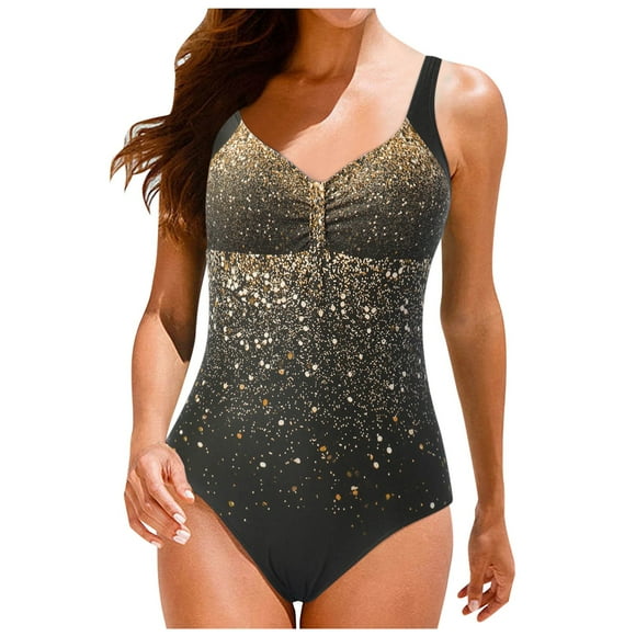 FhsagQ Womens Swimsuit Sets Black 2024 New Women's Swimsuit With Meat Cover Skirt Conservative Hot Spring Swimsuit Women's Swimsuit Womens Swimsuit Sets Crotchless Pantie Gold M