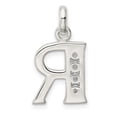 thumbnail image 3 of Auriga Fine Jewelry 925 Sterling Silver White CZ Letter R Initial Pendant for Women, 3 of 6