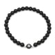 thumbnail image 2 of Un par de pulseras con letras negras, cuentas de 6 mm y pulsera de 19 cm., 2 of 5