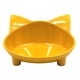 thumbnail image 1 of Comederos para gatos, cuencos antideslizantes para perros y mascotas, cuencos de agua poco profundos y anchos. Amarillo, 1 of 9