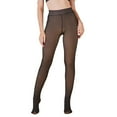 thumbnail image 2 of Frostluinai Warmth Black Tights for Women Fleece Lined Tights High Waist Opaque Thermal Tights Stretchy Solid Party Stockings Gifts, 2 of 8
