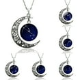 thumbnail image 3 of Baellert Astrology Astrological Signs Hollow Moon Glass Cabochon Pendant Women Necklace, 3 of 8