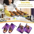 thumbnail image 5 of Haiem Closeup Honeybee on Flower Print Extra Long Oven Mitts and Pot Holders 4pc Sets: Heat Resistant Silicone Oven Mittens with Mini Oven Gloves and Hot Pads Potholders, 5 of 6