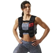 Reebok Delta Weighted Vest 12Lb, 20lb, 40lb, Black, Adjustable, Unisex Sizing